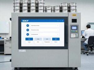 SKF bearing verification process showing traceability system interface