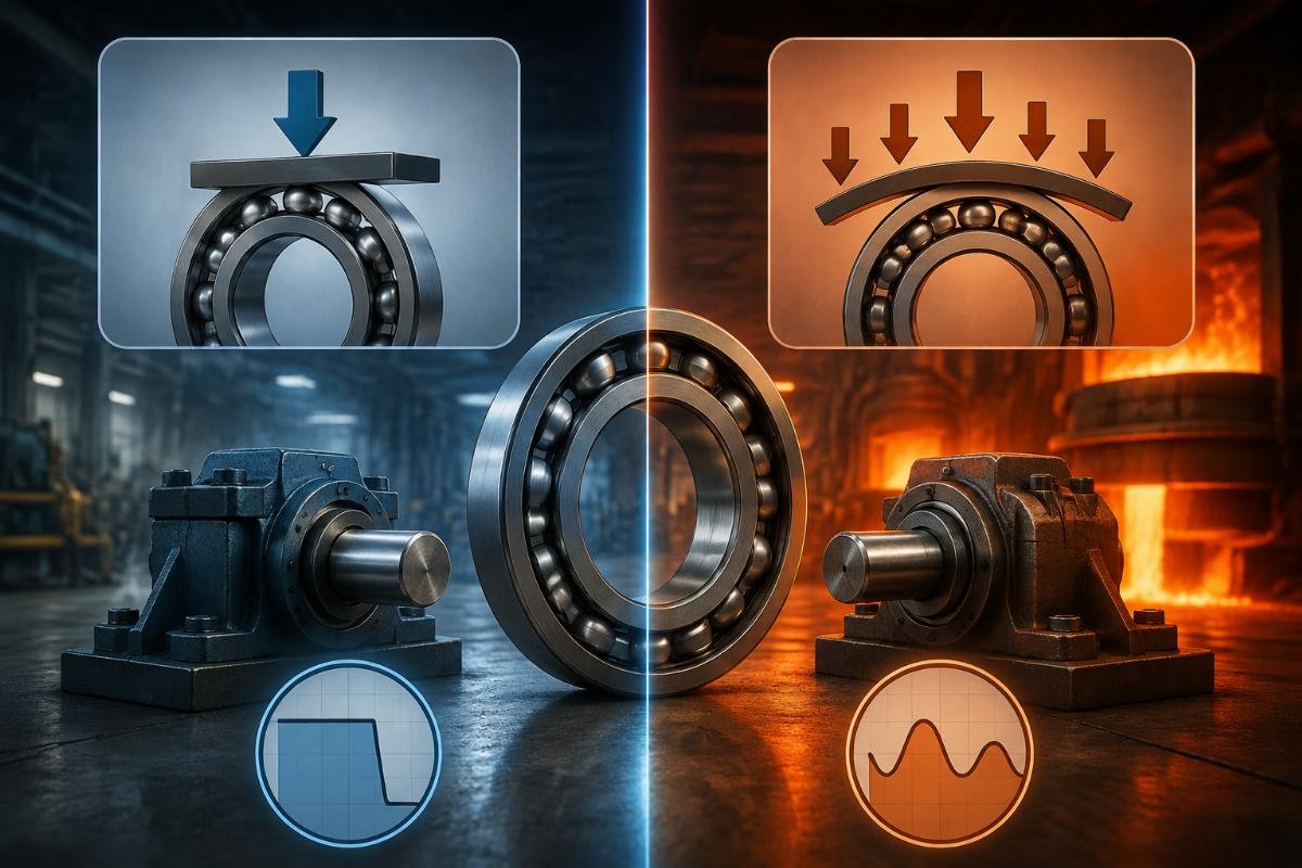 Static versus dynamic load rating comparison for high-temperature bearing selection